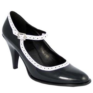 NWOT. Black and white patent Mary Janes